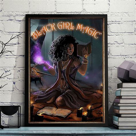 Witch Black Girl Magic Poster Or Canvas Black Queen Wall Art Etsy