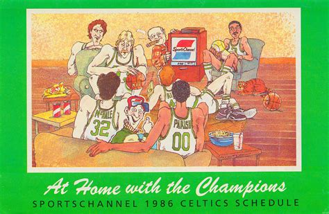 1986 Boston Celtics Schedule Mixed Media by Row One Brand