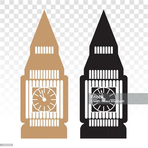 Big Ben Clock Tower London Line Art Icon For Apps And Websites Stock
