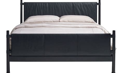 Caged King Bed By Kara Mann Mr7021knpc Baker Furniture Black Panel Beds Leather King
