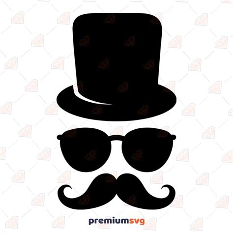 Mustache Sunglasses Svg Cut File Instant Download Premiumsvg