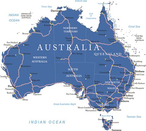 Aussie Map Australia Travel Information Map Getting In Places To