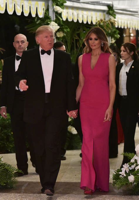 Photos Melania Trumps Hot Pink Red Cross Gala Ball Gown