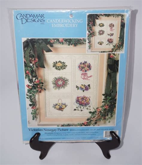 Candamar Designs Candlewicking Embroidery Victorian Nosegay Picture Kit