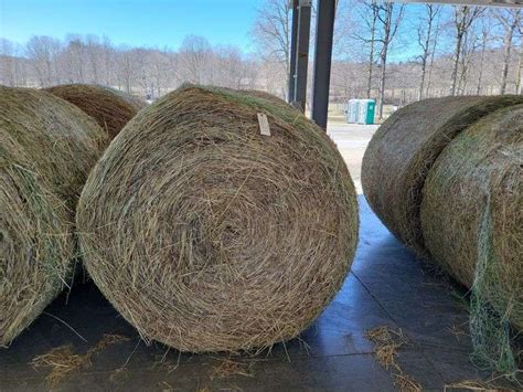 2 Round Bales 1st Orchard Grass Alfalfa 4x5 Stored Inside Rogers