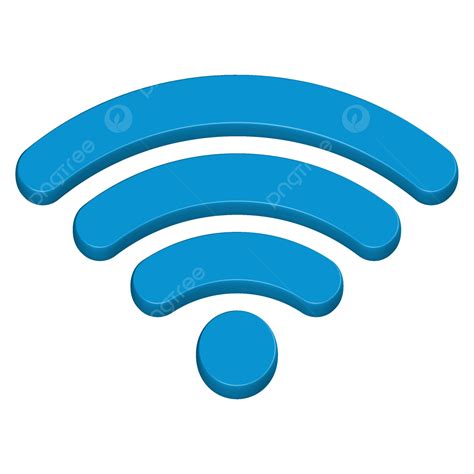 Hình ảnh Biểu Tượng Tín Hiệu Wifi 3d Với Màu Xanh Lam Vectơ PNG Biểu