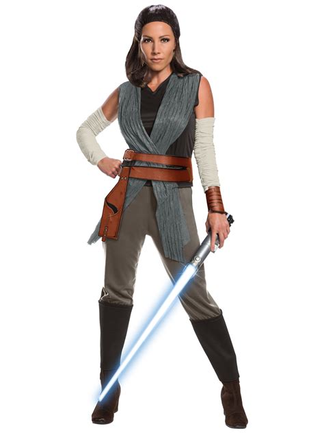 Star Wars Episode Viii The Last Jedi Deluxe Womens Rey Costume