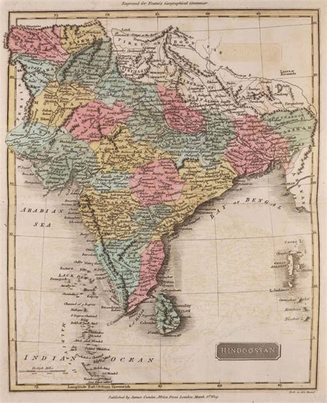 Historical Map Of India 1809 Mapsofnet