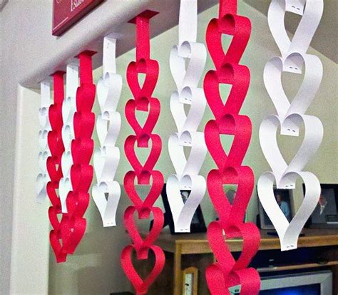How To Make Easy Paper Heart Chains For Valentines Day Valentinstag