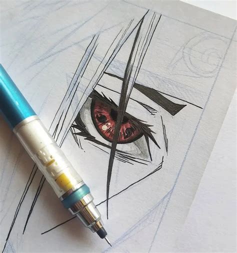 Itachi Uchiha Eye Sketch Iamshadowartist Naruto Itachi Uchiha Art