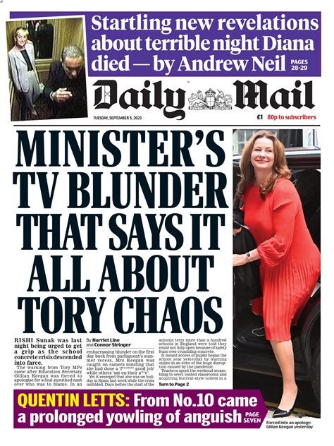 Daily Mail Front Page Th Of September Tomorrow S Papers Today
