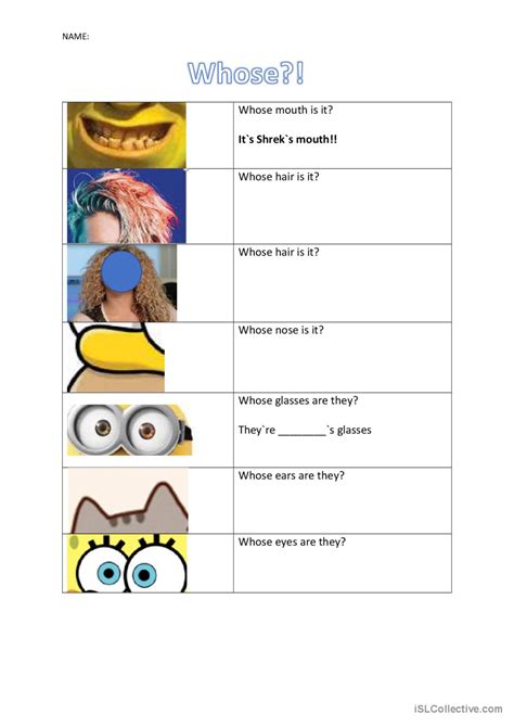 Whose Is It English Esl Worksheets Pdf And Doc