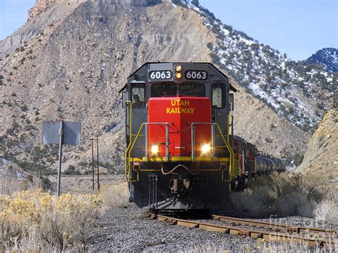 Utah Railway Locomotive In Spring Canyon Utah Photograph By Malcolm