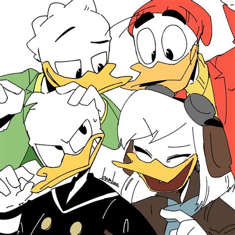 Donald Duck Gladstone Gander Della Duck And Fethry Duck Ducktales