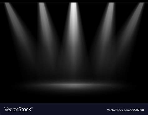 Stage Focus Spotlights On Black Background Vector Image