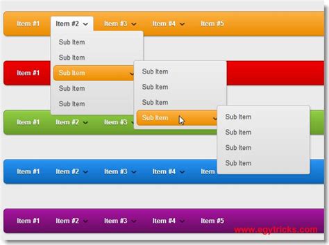 Regular a regular top app bar. Multi Drop Down CSS Menu for Blog and HTML Sites- EgyTricks