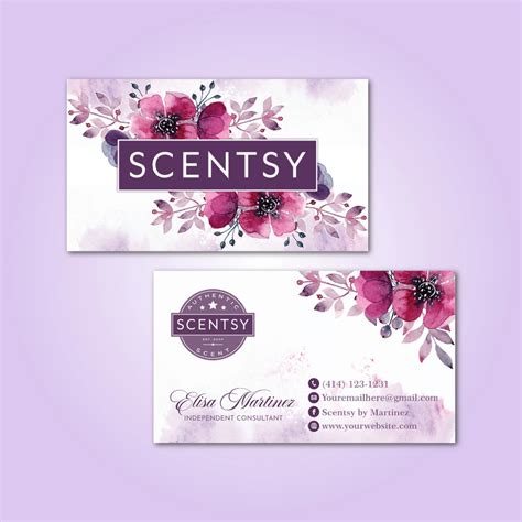 Custom scentsy business cards, personalized scentsy business card, floral scentsy business card, scentsy cards, digital file ss06 anzmarket. Watercolor Scentsy Business Card, Personalized Scentsy Business Card SS06 in 2020 | Scentsy ...