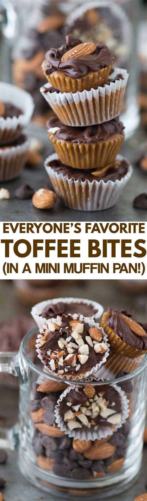 Homemade Almond Toffee Bites Made In A Mini Muffin Pan Which Is Genius