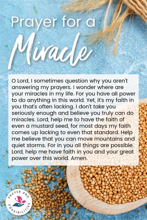 Prayer For A Miracle Artofit