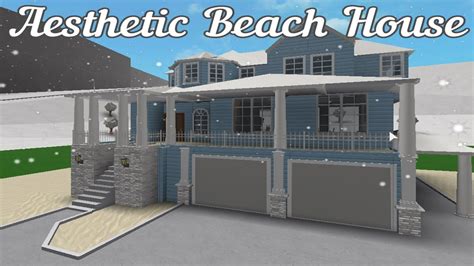 On this video, i made a beach!!! Aesthetic Beach House (Bloxburg Speed Build + Tour) - YouTube