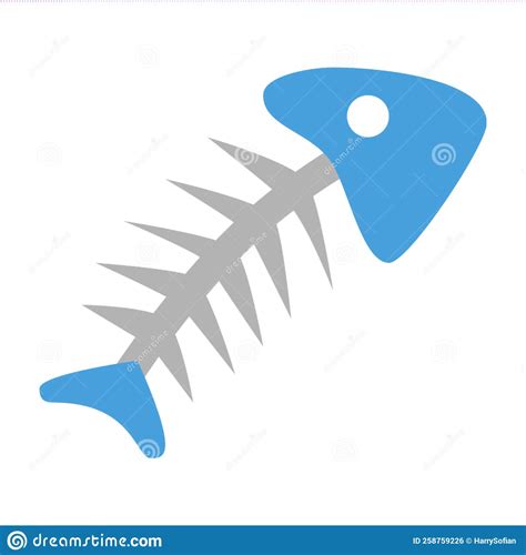 Fishbone Isolated On White Background Fish Bone Icon Vector Illustration CartoonDealer Com