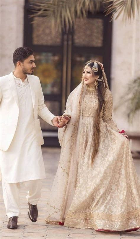 Pakistani Wedding Wear For Nikkah Bride White Bridal Dresses Latest