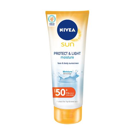 Nivea Sun Protect And Light Moisture Face And Body Sunscreen Spf50 70ml