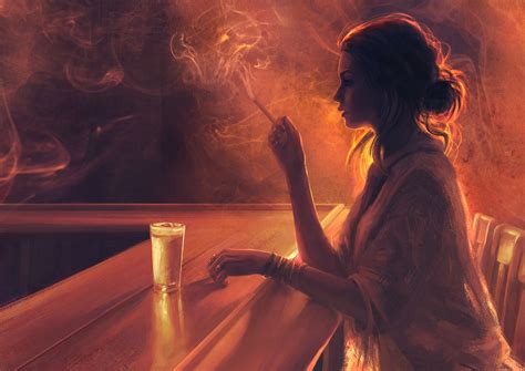 Girl Smoking Artwork Hd Artist 4k Wallpapers Images