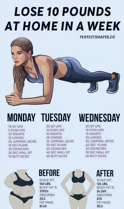 Lose 10 Pounds At Home In A Week In 2020 At Home Workout Plan Losing