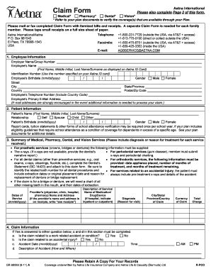 104 Printable Medical Claim Form Templates - Fillable ...