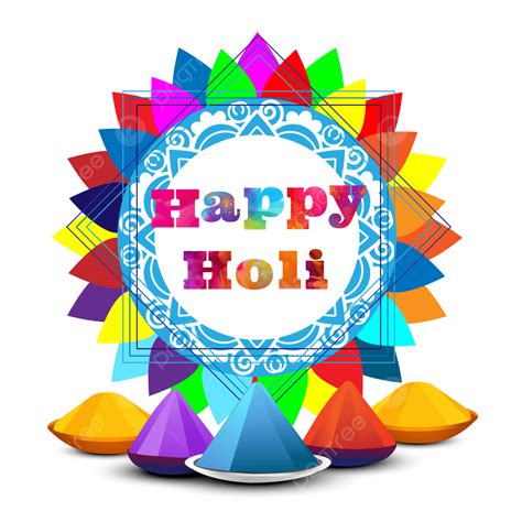 Happy Holi Festival Vector Png Images Holi Indian Festival Design