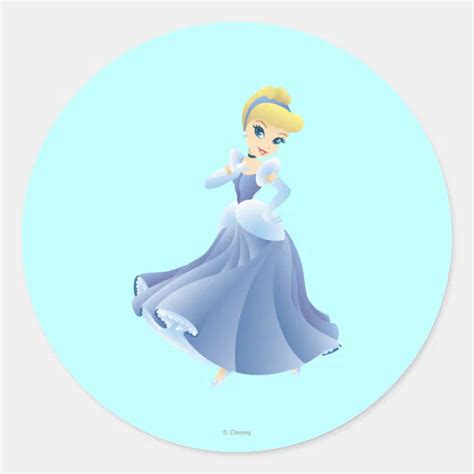Cinderella Posing Classic Round Sticker Zazzle