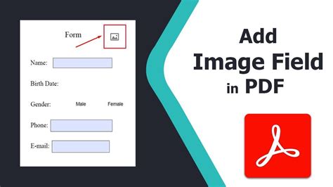 How To Add An Image Field In A Fillable Pdf Form Using Adobe Acrobat