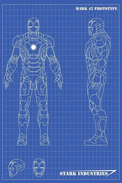 Iron Man Blueprints Mk42 By Nickgonzales7 On Deviantart Iron Man Suit