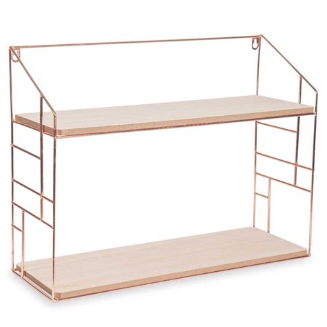 Lulea Copper Metal Wall Shelf 38x50cm Mensola A Muro Idee