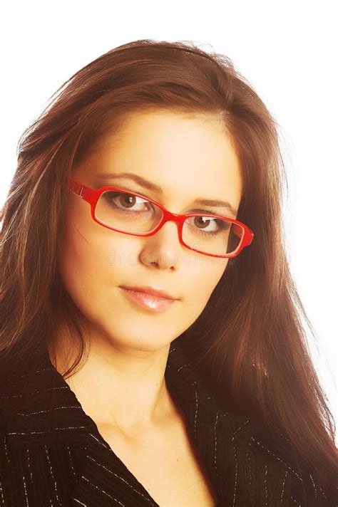 Beautiful Woman In Glasses Stock Photo Image Of Beauty