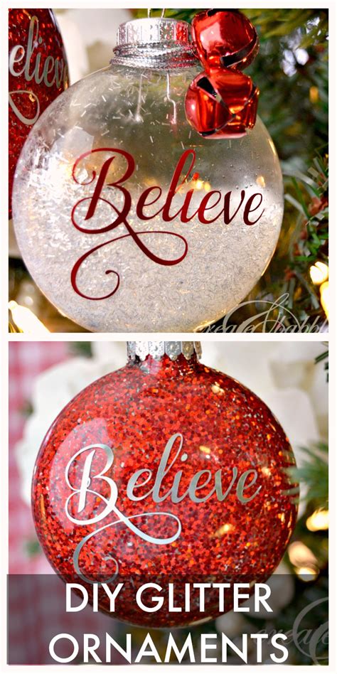 diy glitter christmas ornaments create  babble