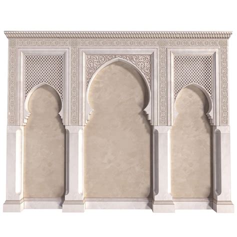 3d Oriental Style Arch Arabic Wall Oriental Wall Paneling 3d Model