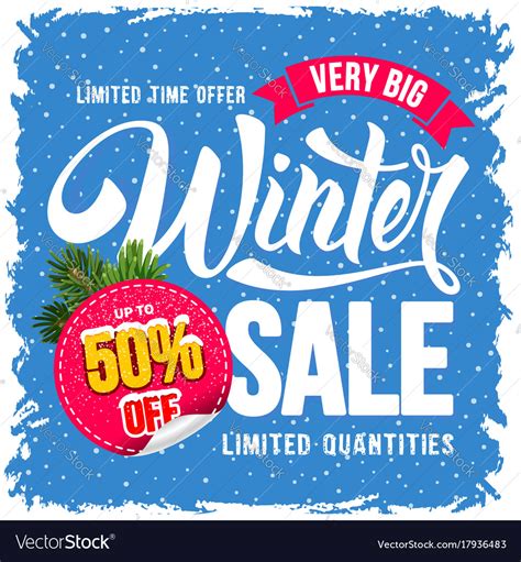 Winter Sale Advertise Design Royalty Free Vector Image