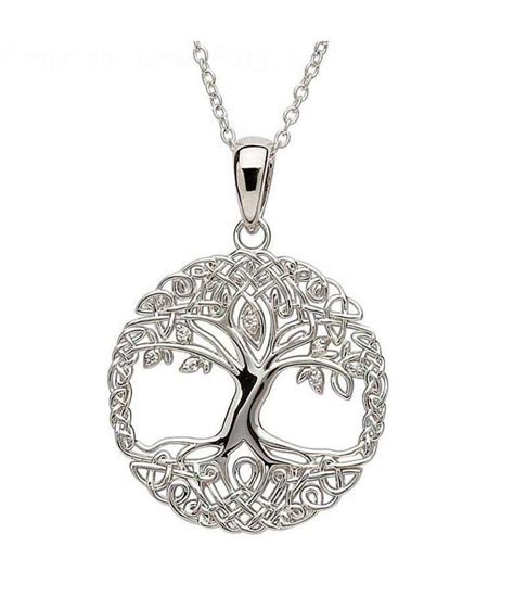 Silver Tree Of Life Necklace Celtic Rings Ltd