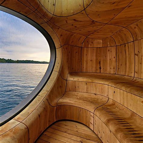 Cozy Lakeside Saunas Relaxing Sauna Scandinavian Architecture Wood