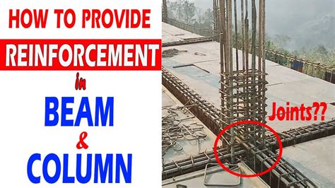 How To Provide Reinforcement In Beam And Column How Beam And Column