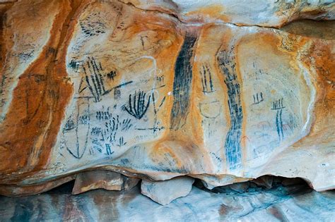 Aboriginal Cave Paintings At Yourambulla South Australia