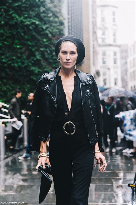 Street Style Erin Wasson After Christopher Kane Fashion Show Cool