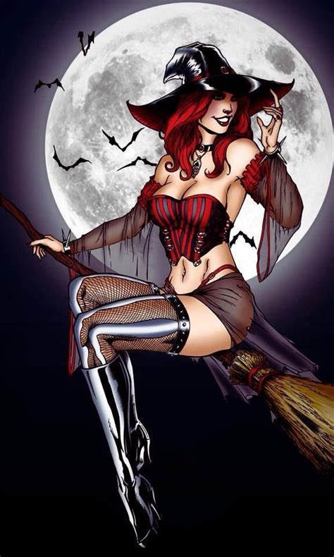 Halloween Coloring Sexy Witch Beautiful Witch
