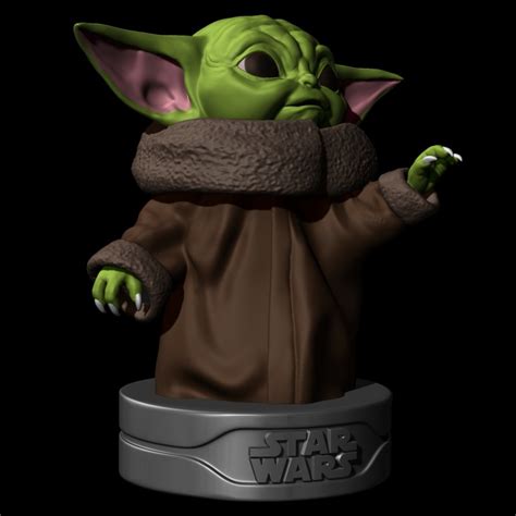 Baby Yoda Grogu V2 Stl 3d Print Files