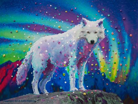 The Energy Art Store By Julia Watkins — White Wolf Spirit Guide Gicleee