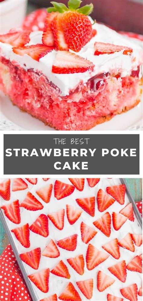 Easy Strawberry Poke Cake With Jello Pumpkin N Spice Recipe