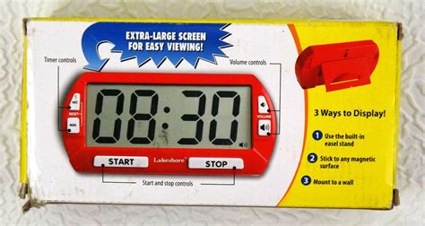 Lakeshore Giant Classroom Timer Magnetic Pp181 New Gs J 2024290531