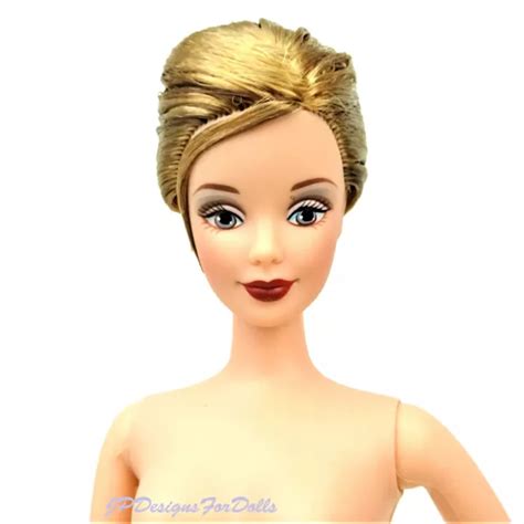 Barbie Doll Th Anniversary Collector Edition Blonde Updo New Nude With Stand Picclick Uk